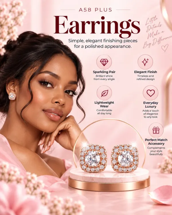 Rose gold crystal earrings